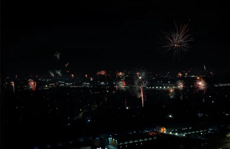 Night fireworks photography, event still by OhBe London